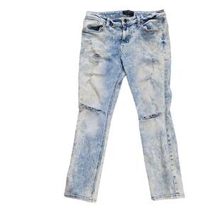Men's NO BOUNDARIES Distressed Slim Straight Jeans 34 x 30